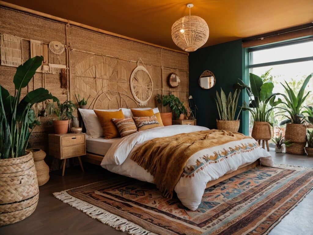 schlaflzimmer bohostyle