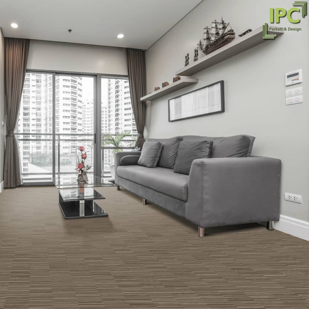 IPC Project Designbelag im Wohnzimmer