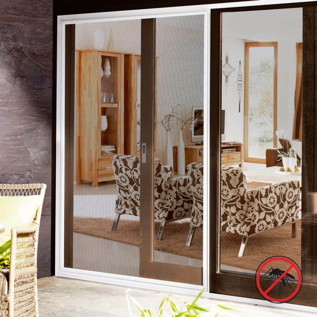 tiegermuecke in Deutschland verschiedene Arten von Insektenschutz - Balkontür